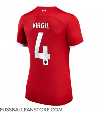 Liverpool Virgil van Dijk #4 Replik Heimtrikot Damen 2023-24 Kurzarm
